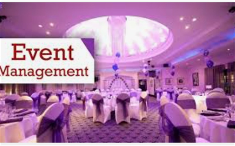 Event Management venue setup visual for conference and event operations planning.